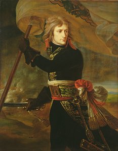 Napoleon I. (1769-1821) auf der Brücke von Arcole